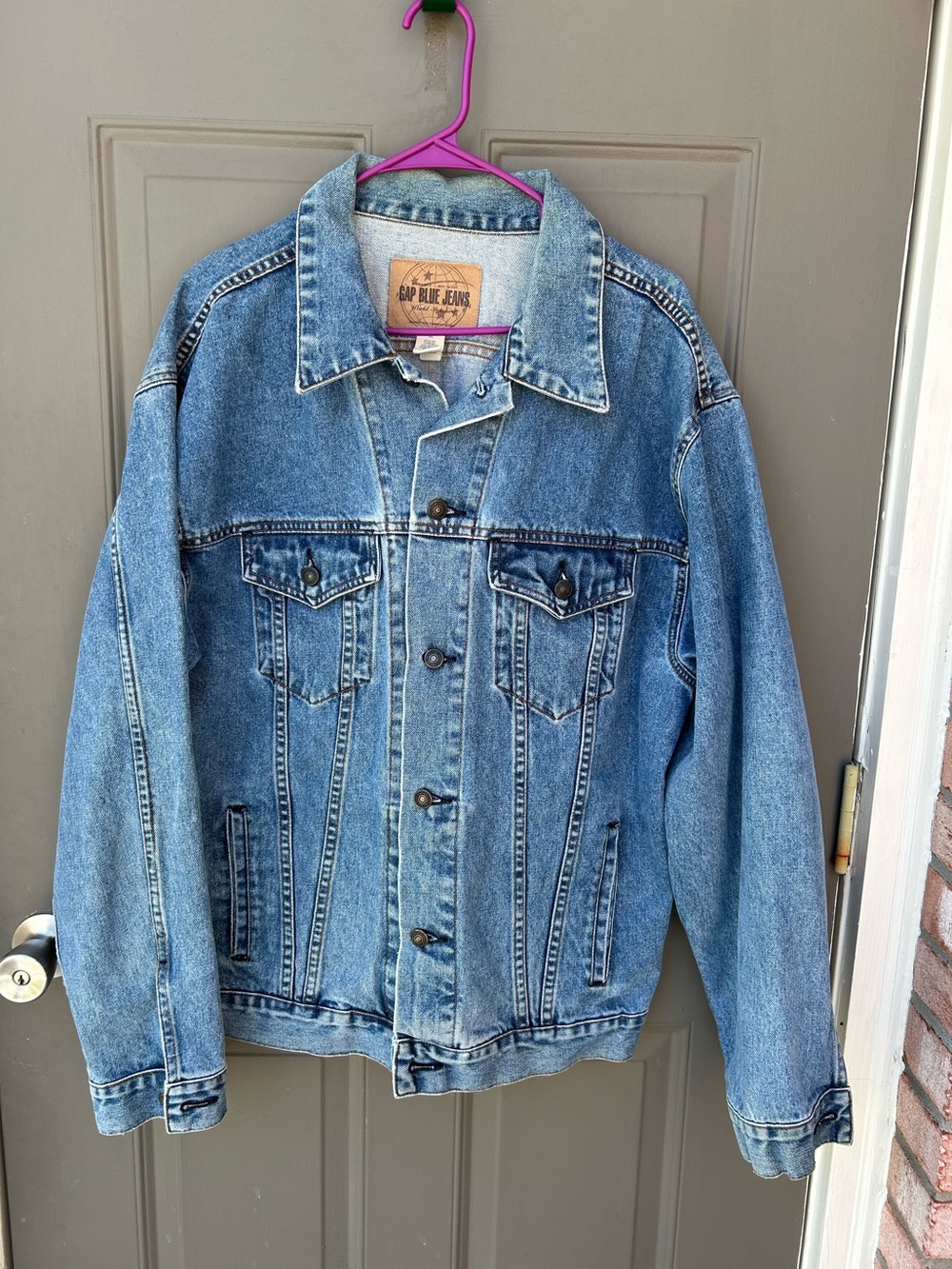 Chaps Men's Classic Vintage Light Blue Denim Jacket